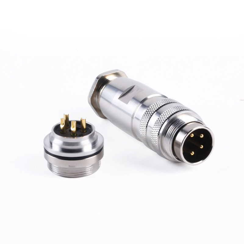 C091 M16 Circular Connector Male Female Solder Type Industrial Connector 2-8 Pin