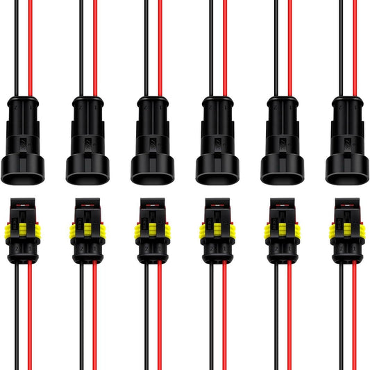 Waterproof 2-6 Pin Connector with Wire – 16 AWG Plug & Play Electrical Cable for E-Bike, EV, RC, and Industrial Applications