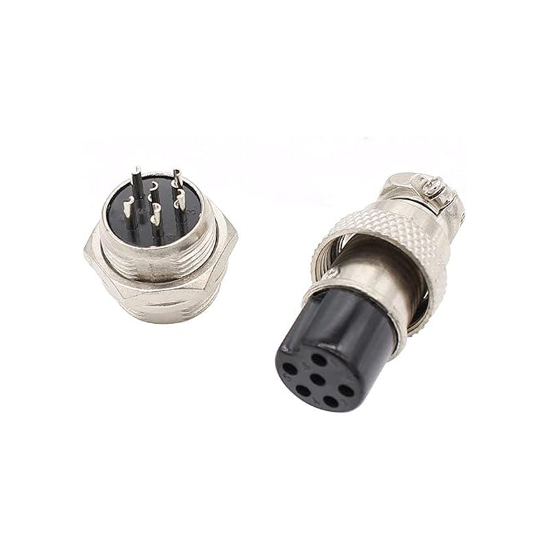 GX16 6 Pin Aviation Connector Male Female Plug Socket, 16mm Metal Panel Mount Circular Connector, 2/5/10 Pairs for Industrial, CNC, LED & Power Applications