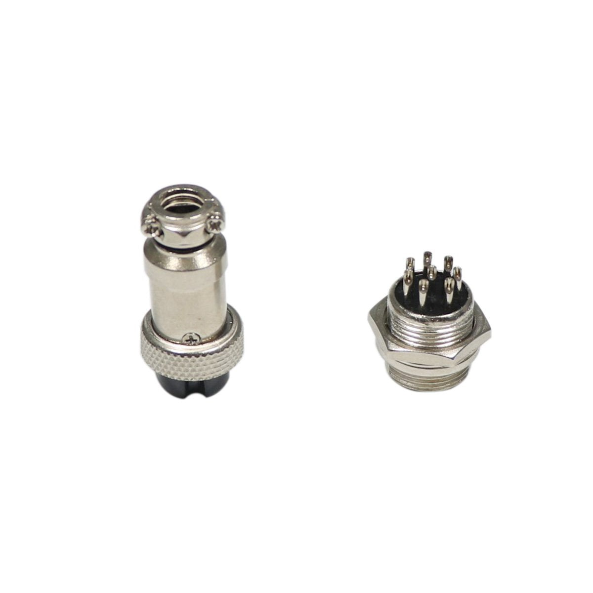 GX16 8 Pin Aviation Connector Plug Socket Set – 16mm Metal Circular Connector Male Female Panel Mount, 2/5/10 Pairs for Industrial Equipment, CNC, LED & Signal Connection