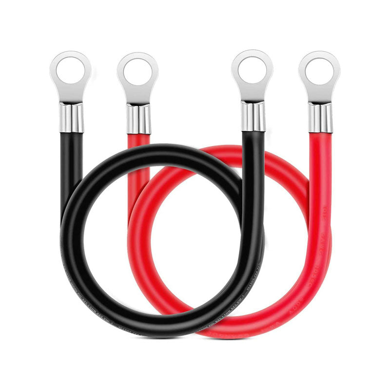 2AWG/4AWG Copper Wire Battery Cable with Ring Terminals