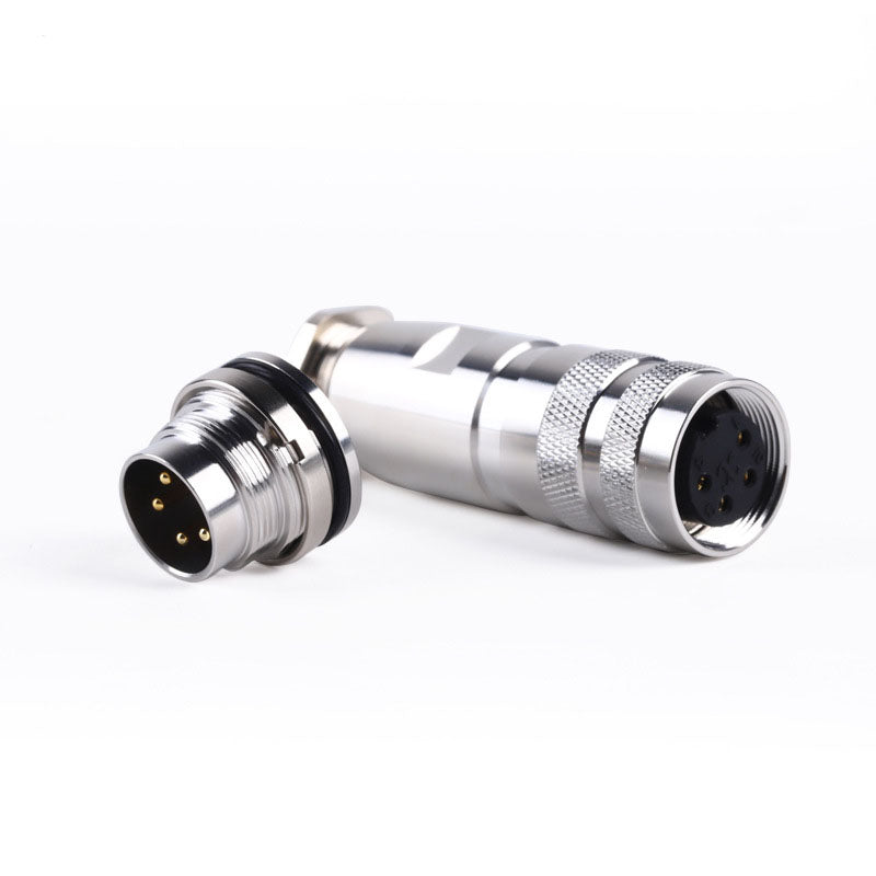 C091 M16 Circular Connector Female Plug Male Socket Full Metal Solder Type 2-8 Pin