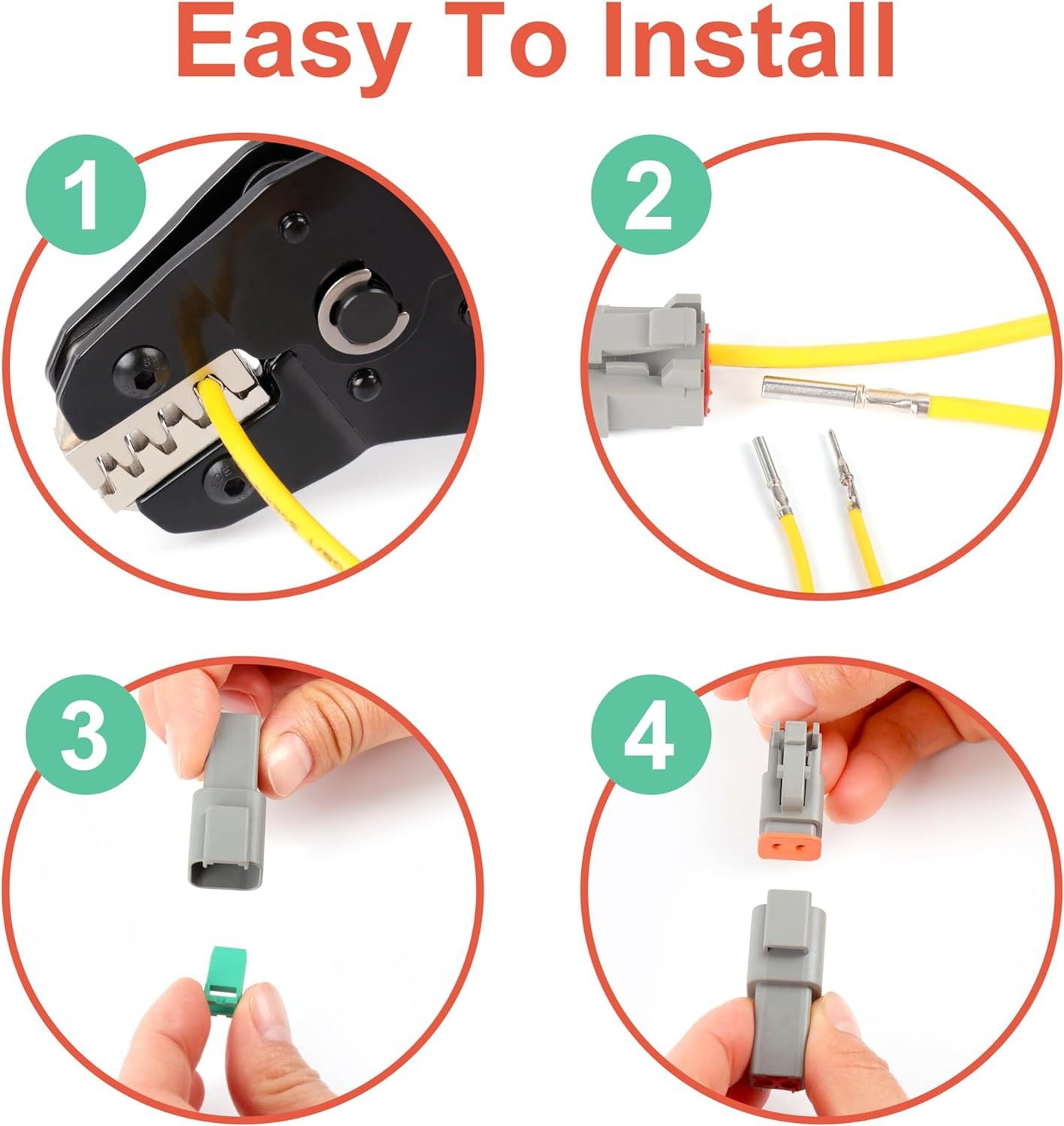 188pcs Deutsch Connectors 2-12 pin automotive connectors/male and female waterproof wire harness connectors DT connectors
