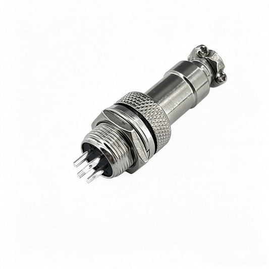 GX12 4 Pin Circular Connector Male Female Plug Socket 10 Pairs Metal Aviation Connector Solder Type