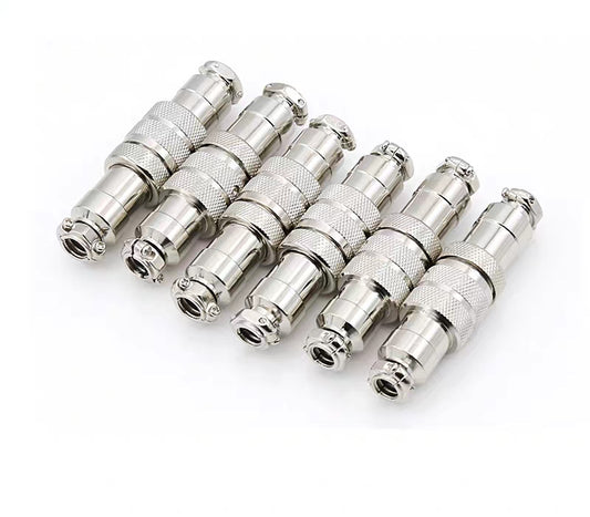 GX20 Aviation Connector 100PCS, 2–7 Pin Heavy Duty Metal Plug Socket Kit, High Current IP65 Industrial Circular Connector for Power, CNC & Automation Systems