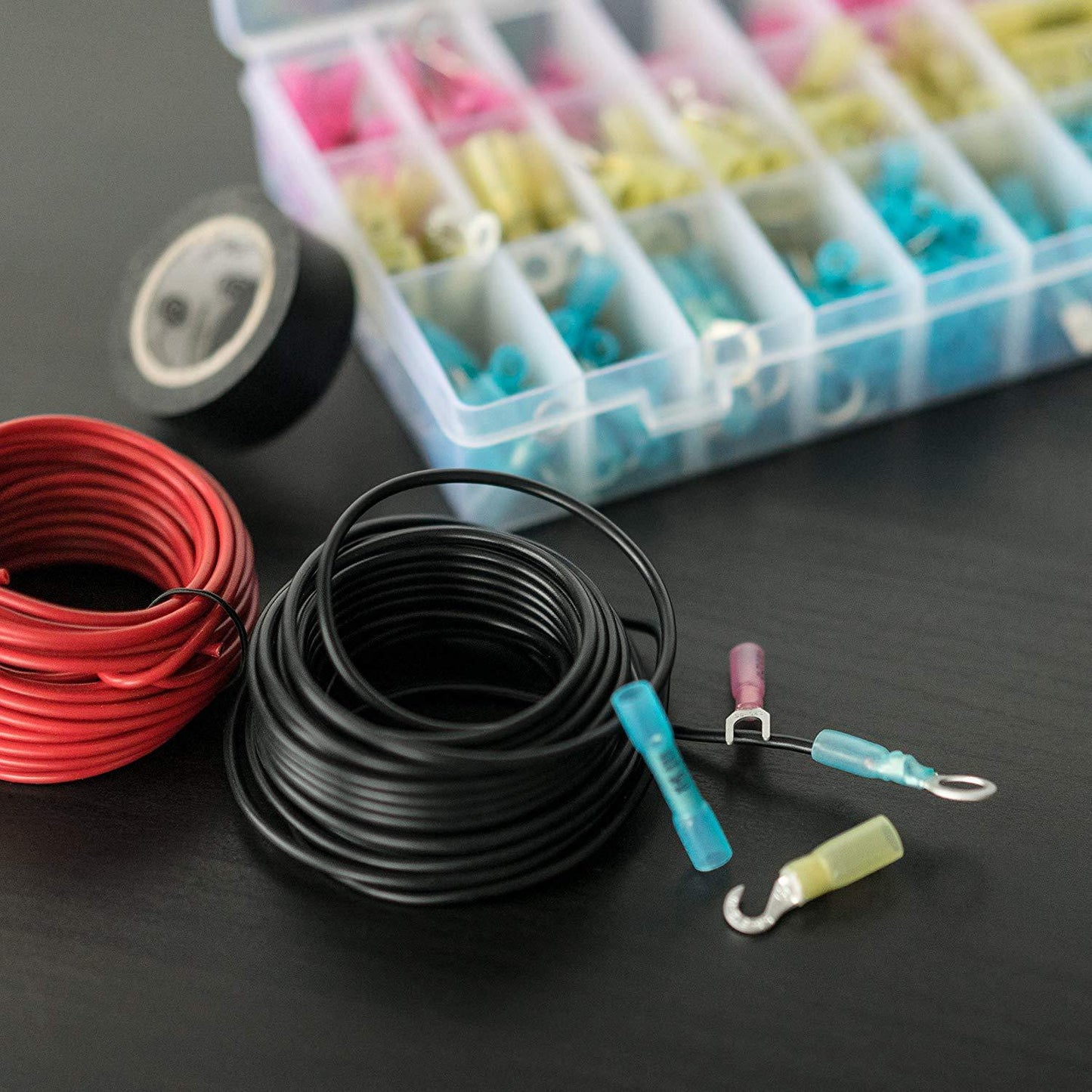 Heat Shrink Terminal Kit – Waterproof Ring, Spade & Butt Connectors Assortment (135pcs)