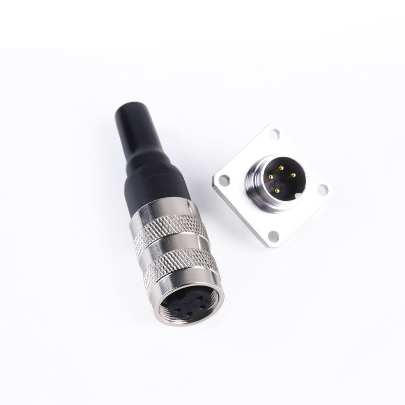 J09 M16 Circular Connector Female Plug Male Flange Socket Solder Type 2-8 Pin