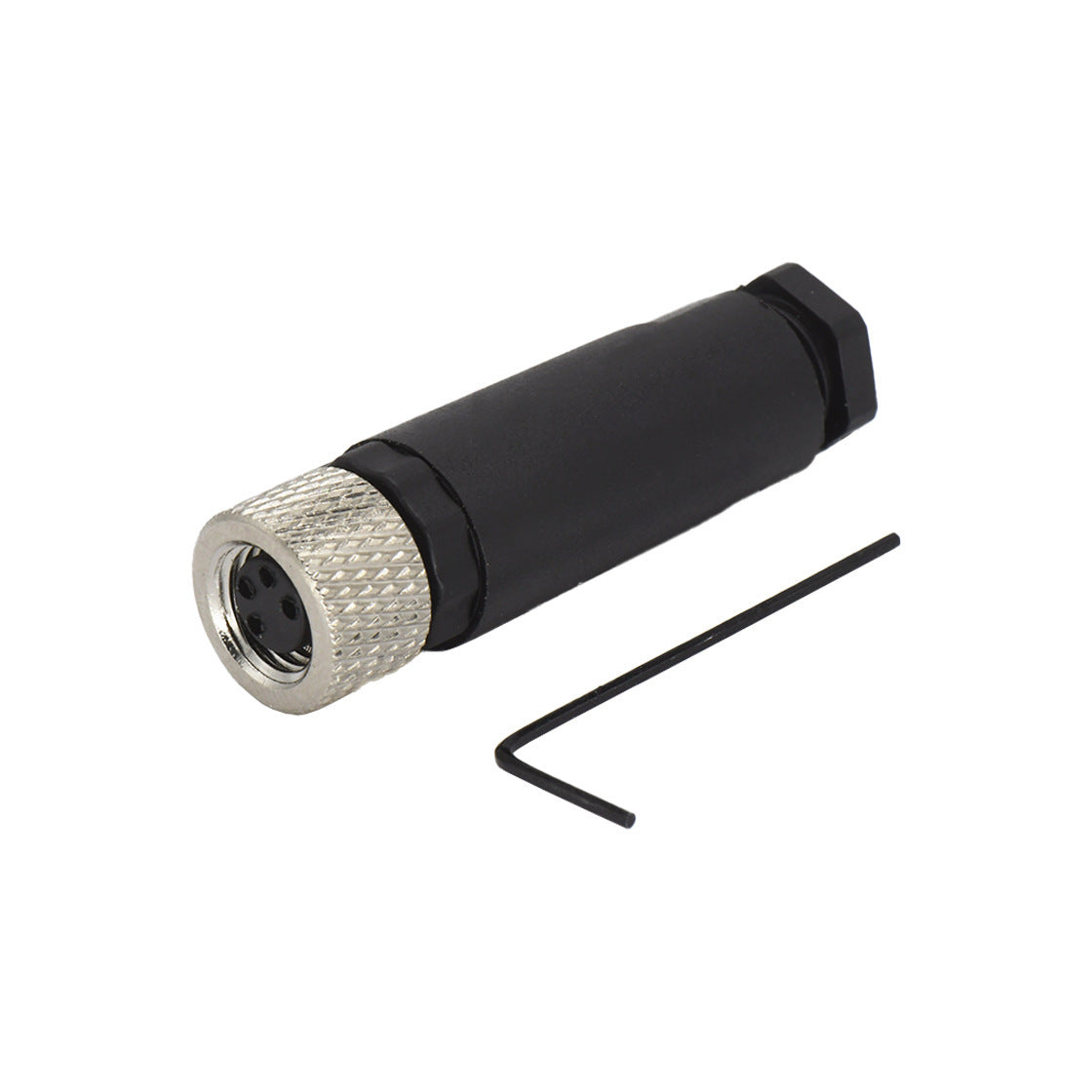 10Pcs M8 A-coded 4 Pin Male Straight Connector | Waterproof Sensor Connector