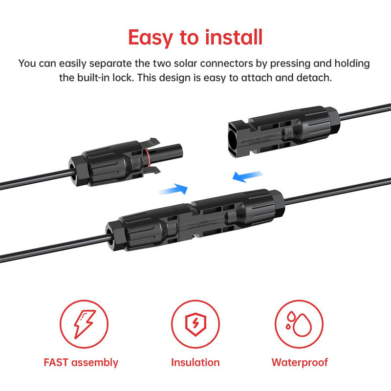 MC4 to Anderson SB50 Cable 10AWG, Solar Panel to Battery Adapter, Quick Connect Power Cable for RV, Portable Power Station, Off-Grid Solar System