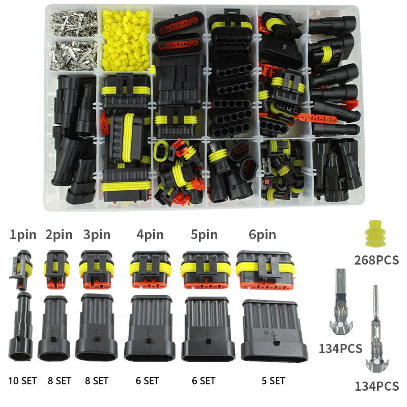 All-in-One Waterproof Connector Kit for Automotive, E-bike & Outdoor Wiring（254 / 622 / 1004 pcs）