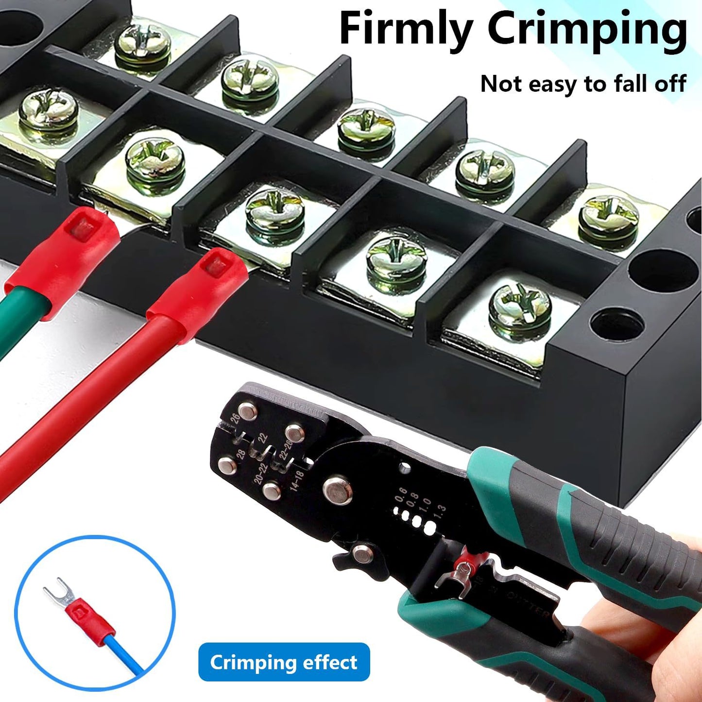 SV Fork Terminal Kit 200PCS – Insulated Spade Crimp Connectors for Electrical & Automotive Wiring