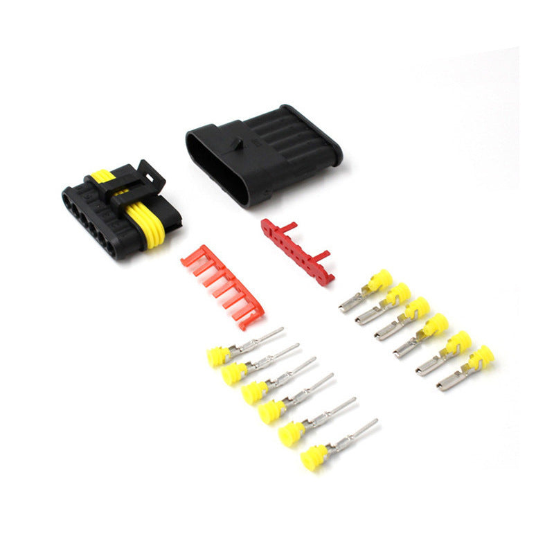 Waterproof 1-6 Pin Connector Kit – Includes Plug Housing, Terminals & Accessories for DIY, E-Bike, EV, RC & Industrial Applications