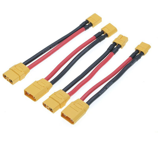 XT60 to XT90 Adapter Cable 4 mm², XT60 Male to XT90 Female Converter, Battery Connector Adapter for E-bike, RC & Power Systems (0.5FT/1FT)