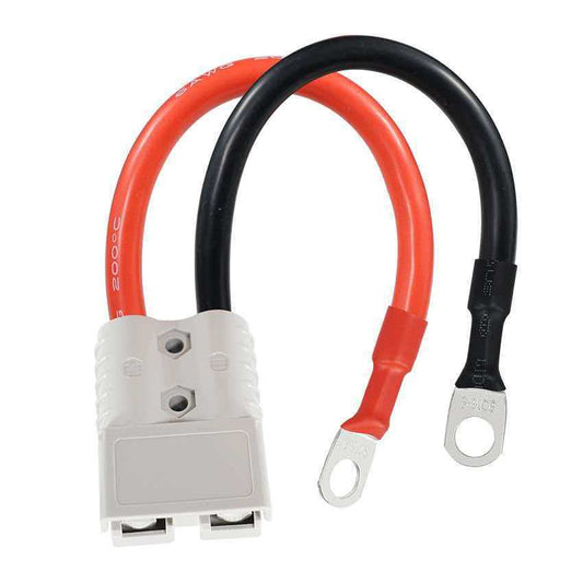 Anderson SB50 to Ring Terminal Cable 8AWG 2FT, Heavy Duty Battery Connection Cable with M8/M10 Lugs, Quick Disconnect Power Wire for RV, Solar, Automotive